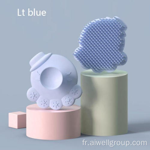 Brosse de douche en silicone pour bébé nouveau-né lavage de massage